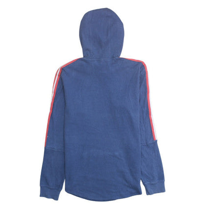 Adidas Men's Blue Pullover Hoodie Small Regular Fit Cotton Sportswear
