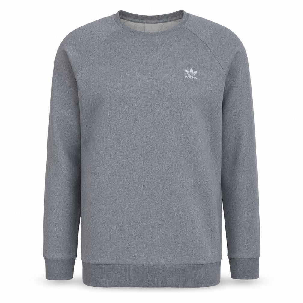 Adidas Mens Grey Crew Neck Pullover Sweatshirt Size M