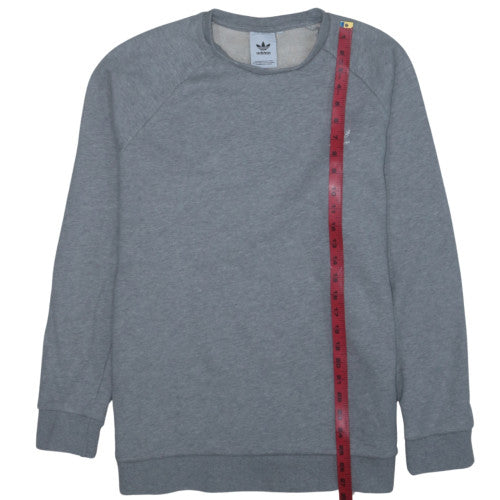 Adidas Mens Grey Crew Neck Pullover Sweatshirt Size M