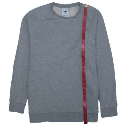 Adidas Mens Grey Crew Neck Pullover Sweatshirt Size M