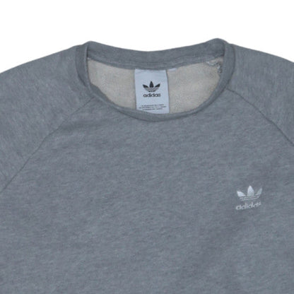 Adidas Mens Grey Crew Neck Pullover Sweatshirt Size M