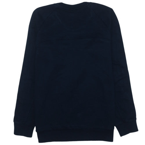 Adidas Men Blue Small Crew Neck Pullover Sweatshirt