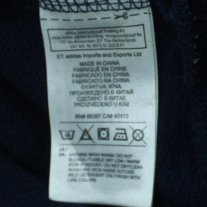 Adidas Men Blue Small Crew Neck Pullover Sweatshirt
