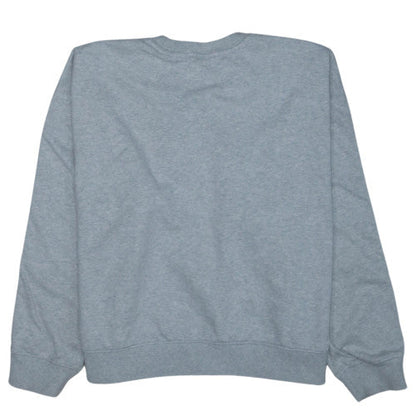 Adidas Mens Grey Crew Neck Logo Sweatshirt 3XL Relaxed Fit