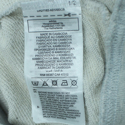 Adidas Mens Grey Crew Neck Logo Sweatshirt 3XL Relaxed Fit
