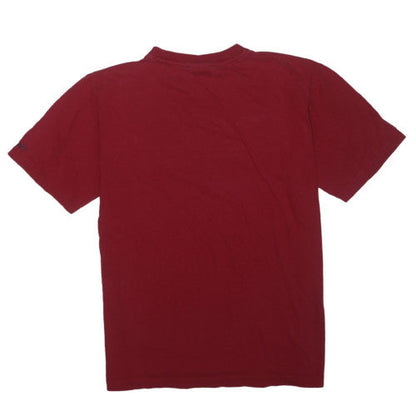 Reebok Mens Red Short Sleeve Crew Neck Cotton Sports T-Shirt Size M