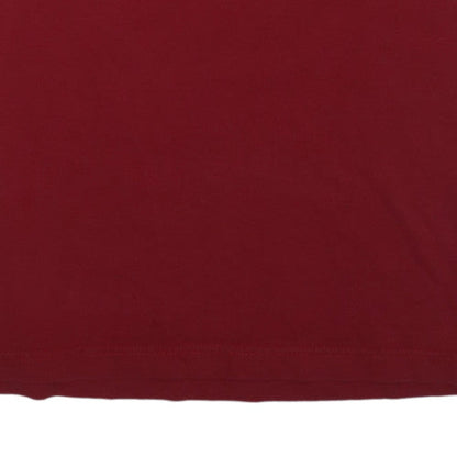Reebok Mens Red Short Sleeve Crew Neck Cotton Sports T-Shirt Size M