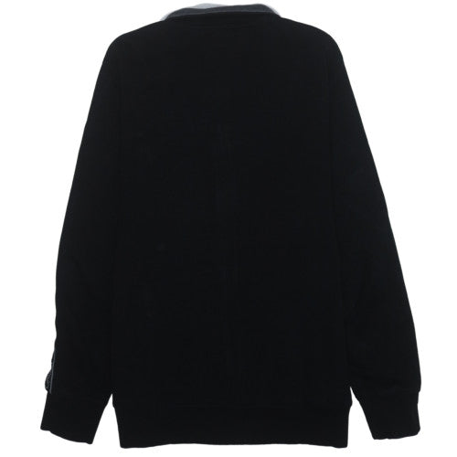 Calvin Klein Men's Black Full Zip Sweatshirt M Logo Trim Fleece