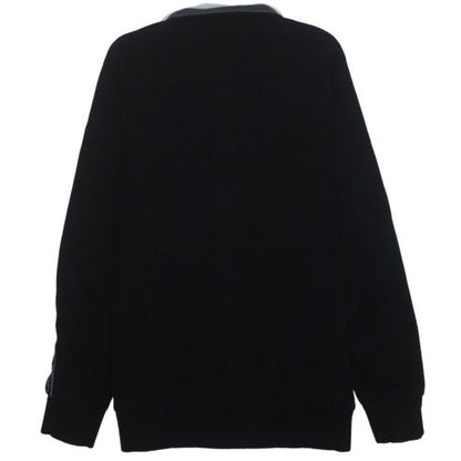 Calvin Klein Men's Black Full Zip Sweatshirt M Logo Trim Fleece