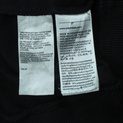 Calvin Klein Men's Black Full Zip Sweatshirt M Logo Trim Fleece