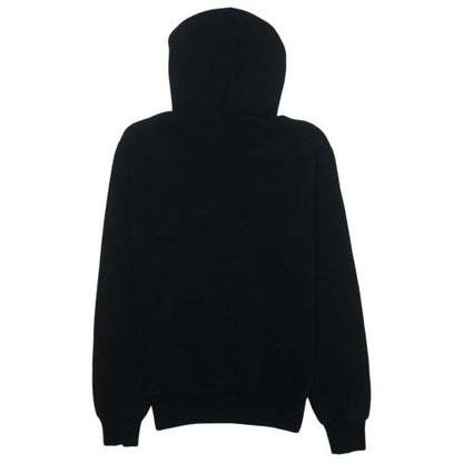 Ralph Lauren Men's Black Pullover Hoodie Medium College Logo Fleece