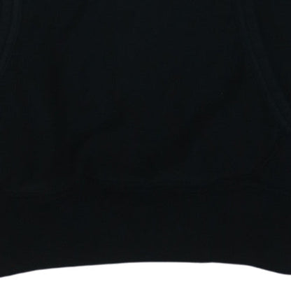 Ralph Lauren Men's Black Pullover Hoodie Medium College Logo Fleece