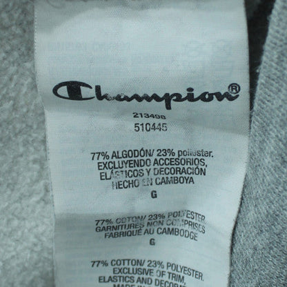 Champion Men's Grey Pullover Hoodie L Embroidered Logo Sportswear