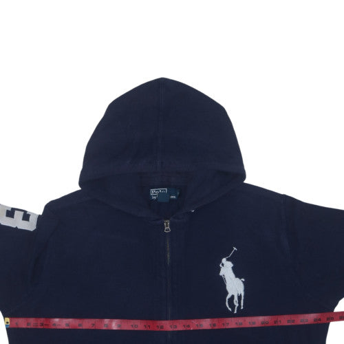 Polo Ralph Lauren Men's Navy Blue Full Zip Hoodie XL Cotton