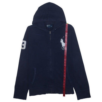 Polo Ralph Lauren Men's Navy Blue Full Zip Hoodie XL Cotton