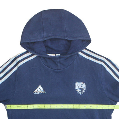 Adidas Boys Blue Pullover Hoodie 13-14 Years F.C. Logo Sportswear