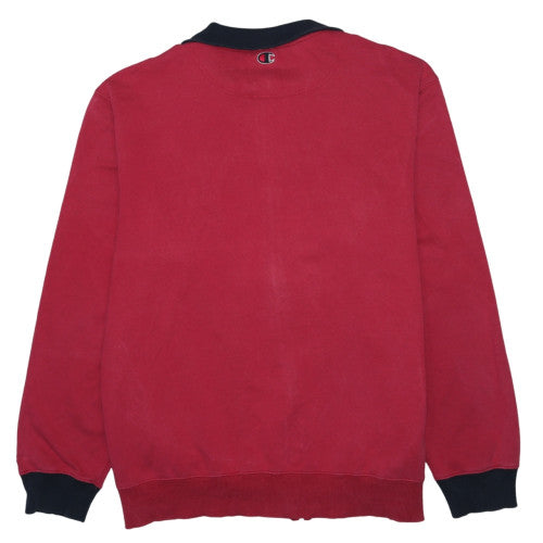 Champion Men's Red Full Zip Sweatshirt XL College Style