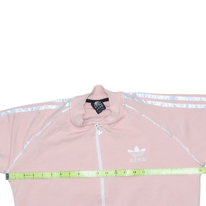 Adidas Womens Pink Full Zip Track Jacket Size 12 Regular Fit