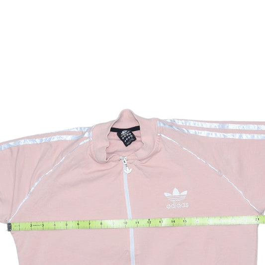 Adidas Womens Pink Full Zip Track Jacket Size 12 Regular Fit