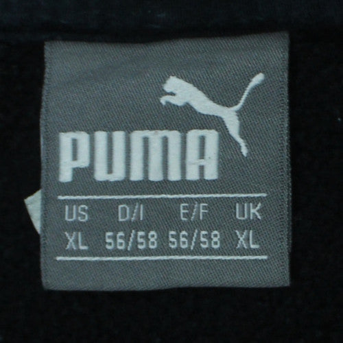 Puma Men's Black XL Pullover Hoodie with Logo and Drawstring