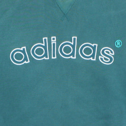 Adidas Men’s Green Logo Crew Neck Pullover Sweatshirt Size L