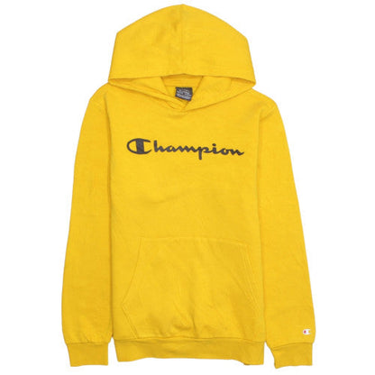 Champion Boys Yellow Pullover Hoodie 13-14 Years Graphic Fleece Sweatshirt