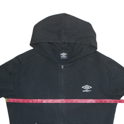 Umbro Men's Black XL Full Zip Hoodie Sweatshirt Cotton Blend