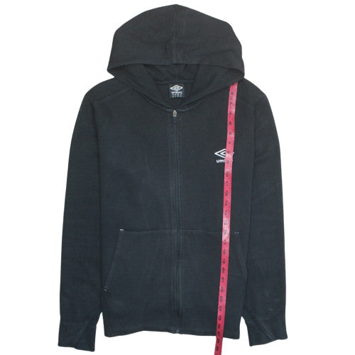 Umbro Men's Black XL Full Zip Hoodie Sweatshirt Cotton Blend
