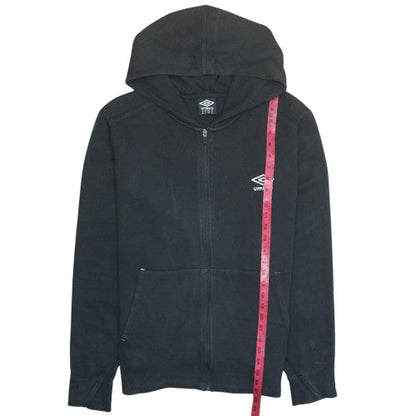 Umbro Men's Black XL Full Zip Hoodie Sweatshirt Cotton Blend