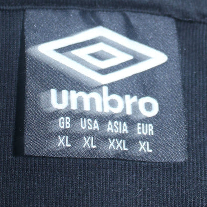 Umbro Men's Black XL Full Zip Hoodie Sweatshirt Cotton Blend