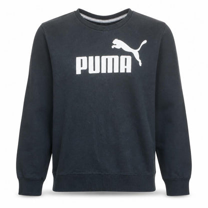 Puma Men's Black Crew Neck Cotton Pullover Sweatshirt M