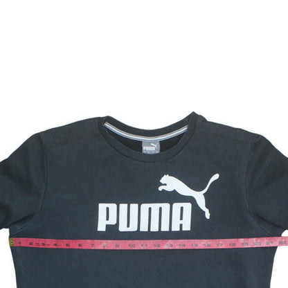 Puma Men's Black Crew Neck Cotton Pullover Sweatshirt M