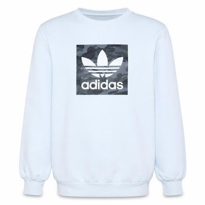 Adidas Mens White Crew Neck Logo Sweatshirt Size M
