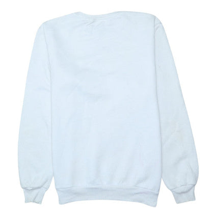 Adidas Mens White Crew Neck Logo Sweatshirt Size M