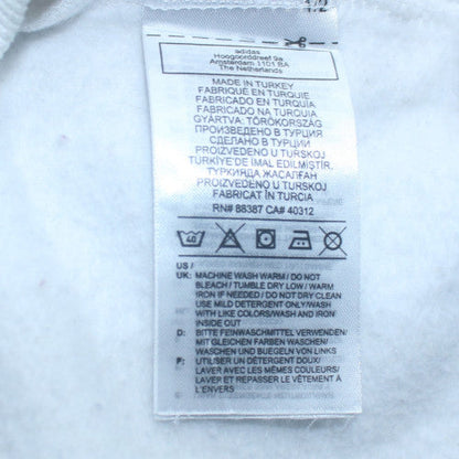 Adidas Mens White Crew Neck Logo Sweatshirt Size M