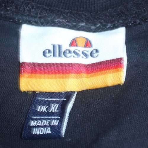 Ellesse Men's Black XL Crew Neck Short Sleeve Logo T-Shirt