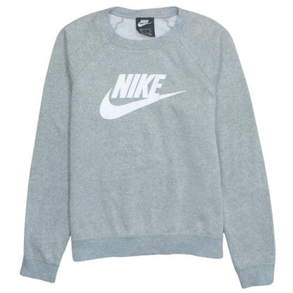 Nike Men's Grey Small Pullover Logo Crew Neck Sweatshirt