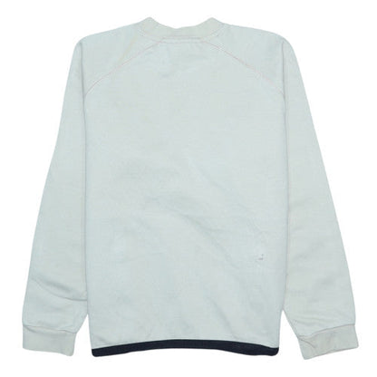 Nike Teens White Pullover Sweatshirt L Logo Zip Pocket Fleece