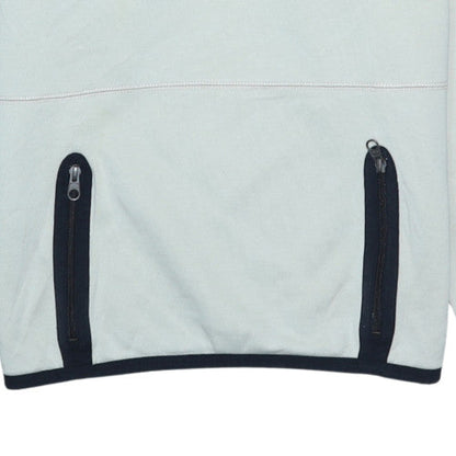 Nike Teens White Pullover Sweatshirt L Logo Zip Pocket Fleece