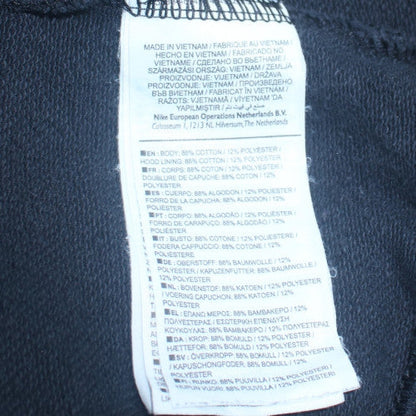 Nike Men Blue Full Zip Hoodie L Fleece Sports Logo