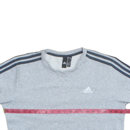 Adidas Men's Grey Crew Neck Pullover Sweatshirt Size M