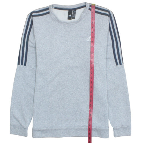 Adidas Men's Grey Crew Neck Pullover Sweatshirt Size M