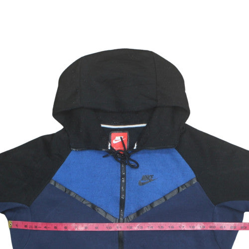 Nike Men's Blue Black Full Zip Hoodie XL Sportswear