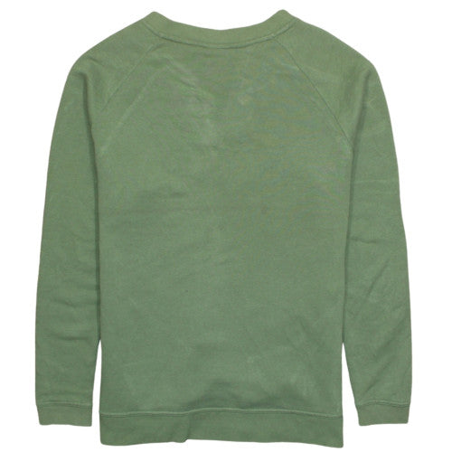 Nike Men's Green Crew Neck Logo Sweatshirt M Cotton Blend