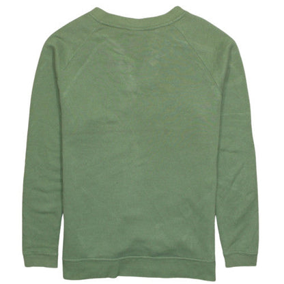 Nike Men's Green Crew Neck Logo Sweatshirt M Cotton Blend