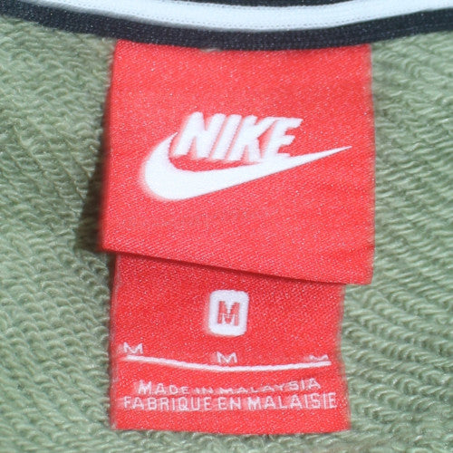Nike Men's Green Crew Neck Logo Sweatshirt M Cotton Blend