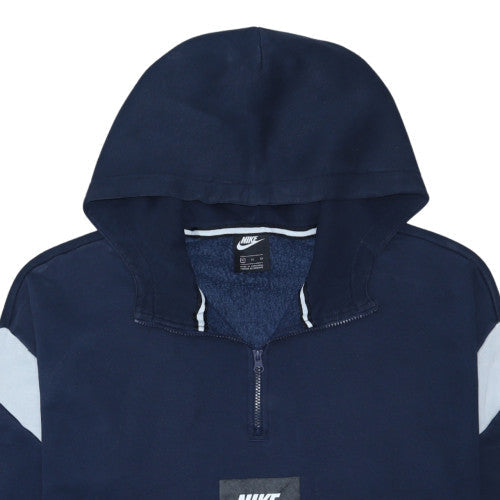 Nike Men's Blue XL 1/2 Zip Hoodie Fleece Sweatshirt