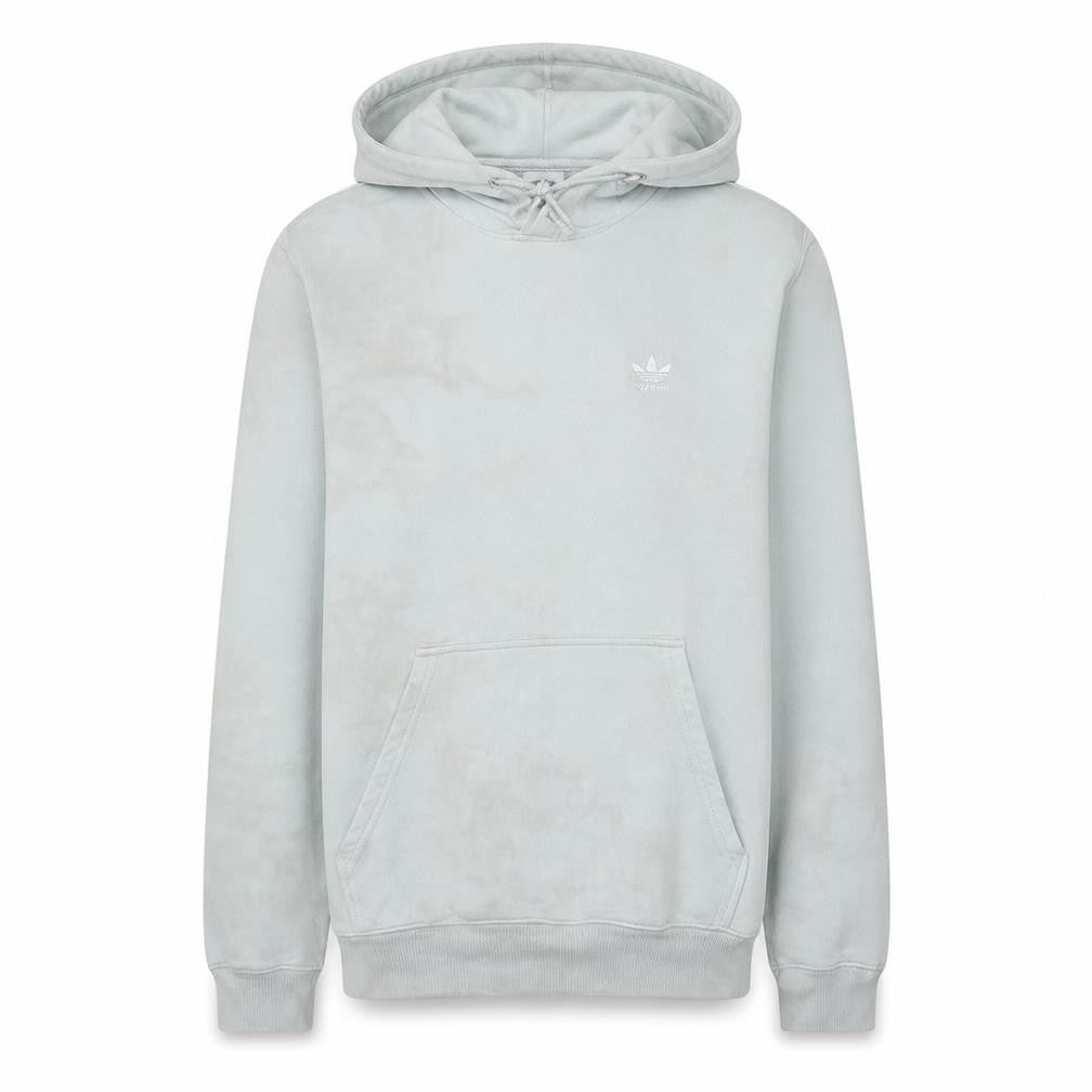 Front view of Adidas Men Beige Pullover Hoodie M Fleece Logo Sports Casual
