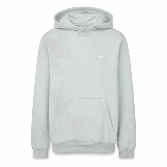 Front view of Adidas Men Beige Pullover Hoodie M Fleece Logo Sports Casual