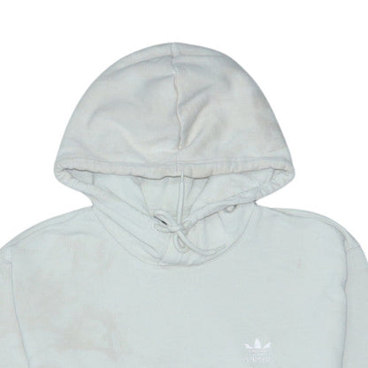 Adidas Men Beige Pullover Hoodie M Fleece Logo Sports Casual